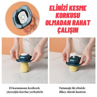 Çok Fonksiyonlu Sebze Meyve Doğrayıcı-Dilimleyici Rendeleme Kesme Süzgeç Mutfak Seti 10 Parça