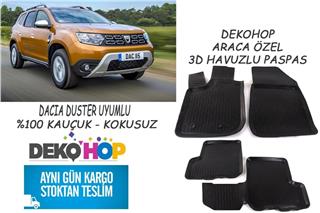 DACIA DUSTER Oto Paspas Araca Özel 3D Havuzlu Kauçuk Paspas