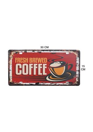 Dekorasyon Metal Tabela Kahve Dizayn Dekor Duvar Süsü 15X30 Cm