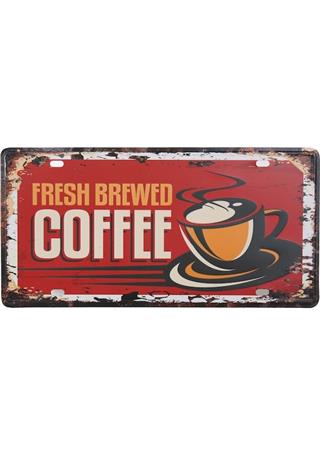 Dekorasyon Metal Tabela Kahve Dizayn Dekor Duvar Süsü 15X30 Cm