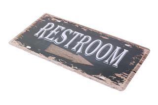 Dekorasyon Metal Tabela Retro Duvar Süsü Restroom 30X15 Cm