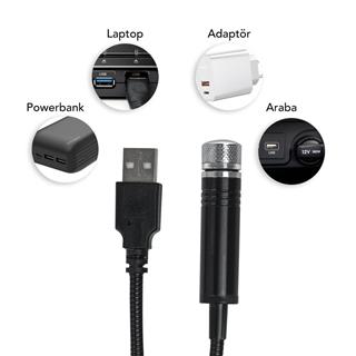 Dekoratif Lazer Usb Taşınabilir Led Animasyon Eğlence Lambası MAVİ