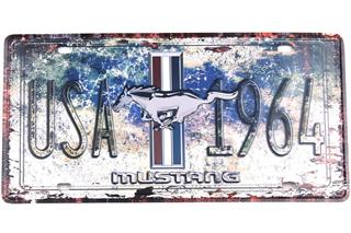 Dekoratif Metal Tabela Retro Dekor Duvar Süsü Mustang 30x15 CM
