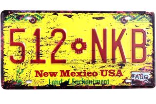 Dekoratif Metal Tabela Retro Dekor Duvar Süsü New Mexico 30x15 CM