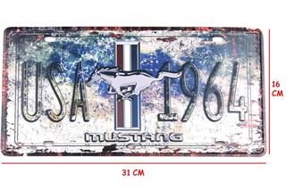 Dekoratif Metal Tabela Retro Dekor Duvar Süsü Mustang 30x15 CM