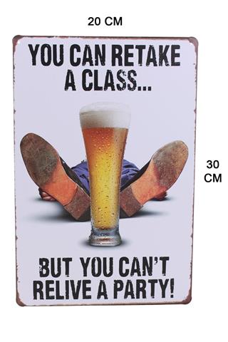 Dekoratif Retro Dekor Duvar Süsü Parti Metal Tabela 30X20 Cm