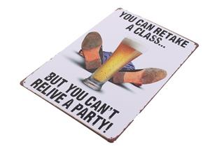 Dekoratif Retro Dekor Duvar Süsü Parti Metal Tabela 30X20 Cm