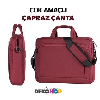 Dizüstü Bilgisayar Laptop Notebook Ve Evrak Taşıma Çantası 15-15,6 inç Uyumlu KIRMIZI