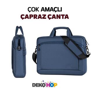 Dizüstü Bilgisayar Laptop Notebook Ve Evrak Taşıma Çantası 15-15,6 inç Uyumlu MAVİ