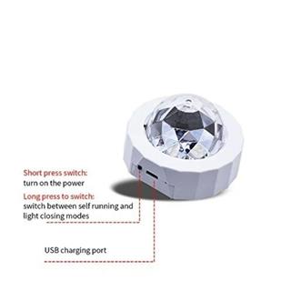 Dj Lambası Magnet Yapışkanlı Led Küre Disko Topu Parti Gece Lambası Usb Şarjlı