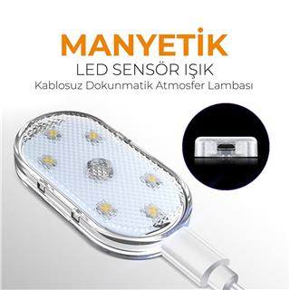 Dokunmatik Led Lamba Dolap İçi Aydınlatma Ve Gece Lambası Sarjlı