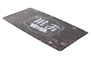 Duvar Dekorasyon Wifi Retro Duvar Süsü Metal Tabela 30X15 Cm