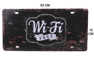 Duvar Dekorasyon Wifi Retro Duvar Süsü Metal Tabela 30X15 Cm