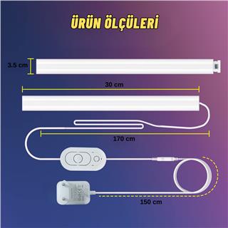 Duvar Led Bar Tv Oyun Gece Ambiyans Bluetooth Bağlantılı Sese Duyarlı RGB Ortam Led Aydınlatma