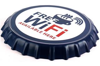 Duvar Süsü Dekorasyon Metal Tabela Free WI-FI