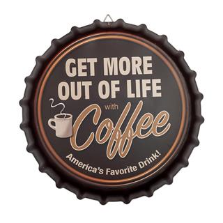 Duvar Süsü Retro Metal Tabela COFFEE Dekorasyon Tasarım