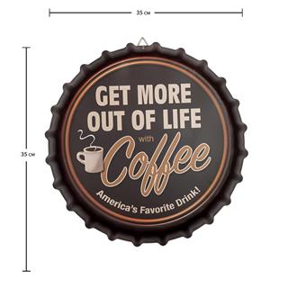 Duvar Süsü Retro Metal Tabela COFFEE Dekorasyon Tasarım