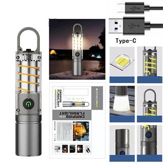 El Feneri ve Kamp Lambası Çok Fonksiyonlu Kamp Atmosfer Işığı Teleskopik Ultra Parlak Kamp Feneri
