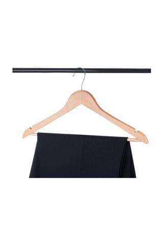 Elbise Askısı Ahşap Kıyafet Askılık 10 Adet Vernikli