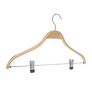 Elbise Pantolon Ceket Askısı Ahşap Mandallı Askılık Lamine Ahşap Askı 10 ADET