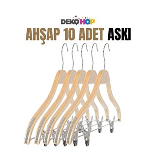Elbise Pantolon Ceket Askısı Ahşap Mandallı Askılık Lamine Ahşap Askı 100 ADET