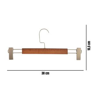 Elbise Pantolon Etek Askısı Ahşap Mandallı Askılık 1. Sınıf Kalite Ahşap Askı AHŞAP CEVİZ RENK 50 AD