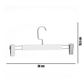 Elbise Pantolon Etek Askısı Ahşap Mandallı Askılık 1. Sınıf Kalite Ahşap Askı BEYAZ 100 ADET