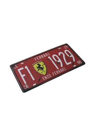 Enzo Ferrari F1 1929 Dekorasyon Duvar Süsü Metal Retro Tabela