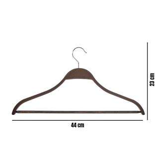 Erkek Ahşap Askı Geniş Gömlek Pantolon Tişört Askısı Koyu Ahşap Renk 10 ADET