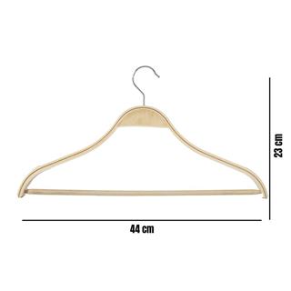 Erkek Ahşap Askı Geniş Gömlek Pantolon Tişört Askısı Natural Renk 10 ADET