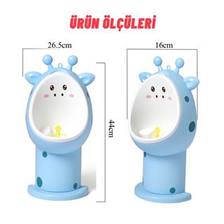 Erkek Çocuk 1-6 Yaş Tuvalet Eğitimi Eğlenceli Duvar Askılı Pisuvar Mavi