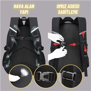 Erkek Çocuk İlkokul Anaokul Sırt Çantası Çok Bölmeli Ergonomik Yeni Nesil Tasarım Sırt Çantası