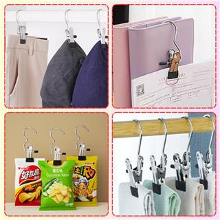 Etek Pantolon Eşarp Askısı Hareketli Mandal Paslanmaz Metal Mağaza ve Ev Tipi Elbise Askısı 50 Adet