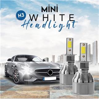 F1 Mini Led Zenon Slim Model Beyaz Renk Led Xenon 6400 Lümen