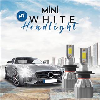 F1 Mini Led Zenon Slim Model Beyaz Renk Led Xenon 6400 Lümen