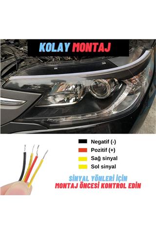 Far İçi ve Far üstü APP Kontrollü RGB LED Ambiyans Sinyalli Kayar led Android ve IOS Uyumlu