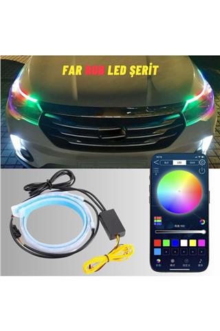 Far İçi ve Far üstü APP Kontrollü RGB LED Ambiyans Sinyalli Kayar led Android ve IOS Uyumlu
