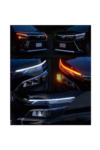 Far Üstü Kayar Led Selamlamalı 60 Cm  Beyaz Sarı