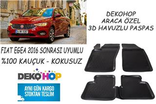 FIAT EGEA 2016 SONRASI Araca Özel Oto Paspas 3D Havuzlu Kauçuk