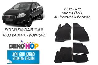 FIAT LINEA 2007 SONRASI Araca Özel Oto Paspas 3D Havuzlu Paspas Kauçuk