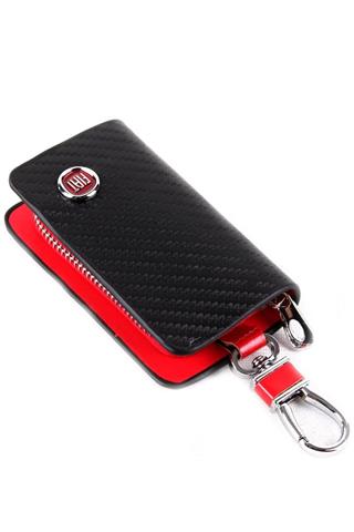 FIAT Uyumlu Karbon Desen Deri Cüzdan Anahtarlık