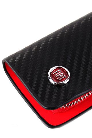 FIAT Uyumlu Karbon Desen Deri Cüzdan Anahtarlık