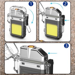 Fonksiyonlu Outdoor Kamp El Feneri Ve Elektrikli Çakmak Usb Sarjlı Kolay Kullanım