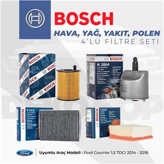 FORD COURRIER 1,5 TDCI Filtre Bakım Seti EURO 5 2014-2018 Uyumlu