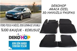 FORD FOCUS 4 2018 SONRASI Oto Paspas Araca Özel 3D Havuzlu Kauçuk Paspas