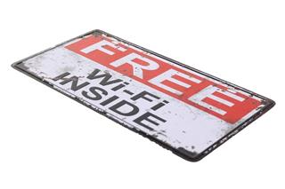 Free Wifi Retro Tabela Dekor Duvar Süsü Metal Tabela 30X15 Cm