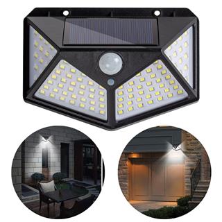 Güneş Enerjili Bahçe Aydınlatma Lambası Villa Balkon Garaj Kapısı Aplik Solar 100 Led Lamba