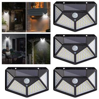 Güneş Enerjili Bahçe Aydınlatma Lambası Villa Balkon Garaj Kapısı Aplik Solar 100 Led Lamba