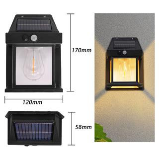 Güneş Enerjili Bahçe Aydınlatması Aplik Dekor Solar Ve Sensörlü Bahçe Balkon ve Garaj Lambası