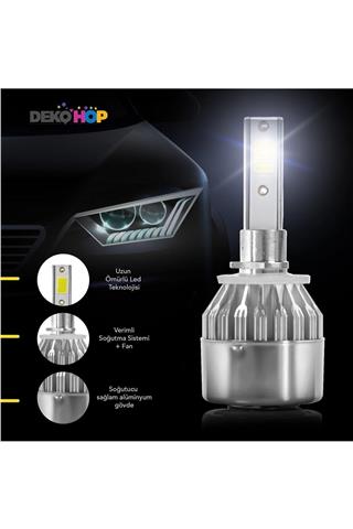 H11 Led Xenon Far Ampulü Beyaz Renk Zenon Led Far